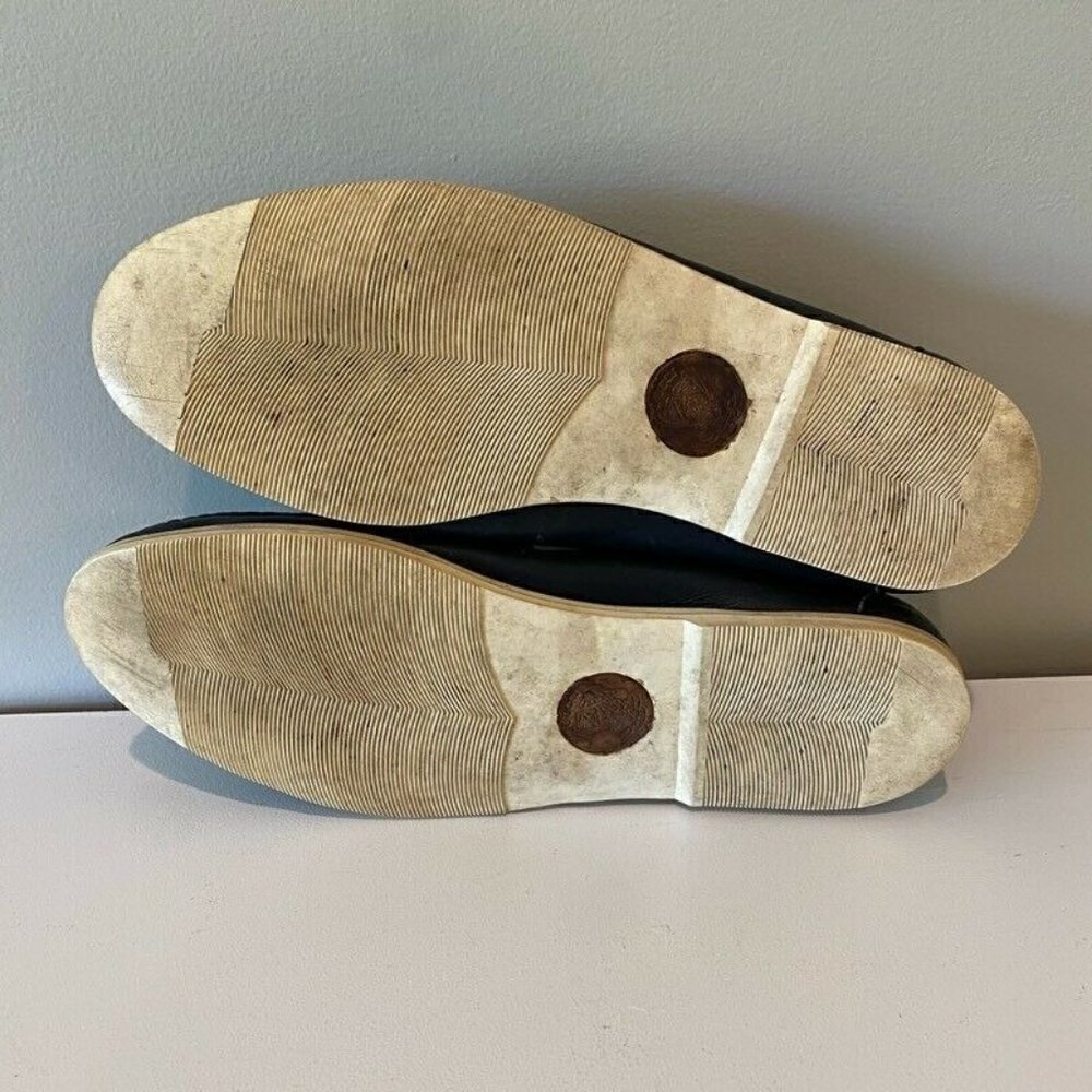 Gucci Loafers Shoes Blue Leather Slip-On Moc Toe 9 - Picture 7 of 10